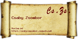 Csaby Zsombor névjegykártya